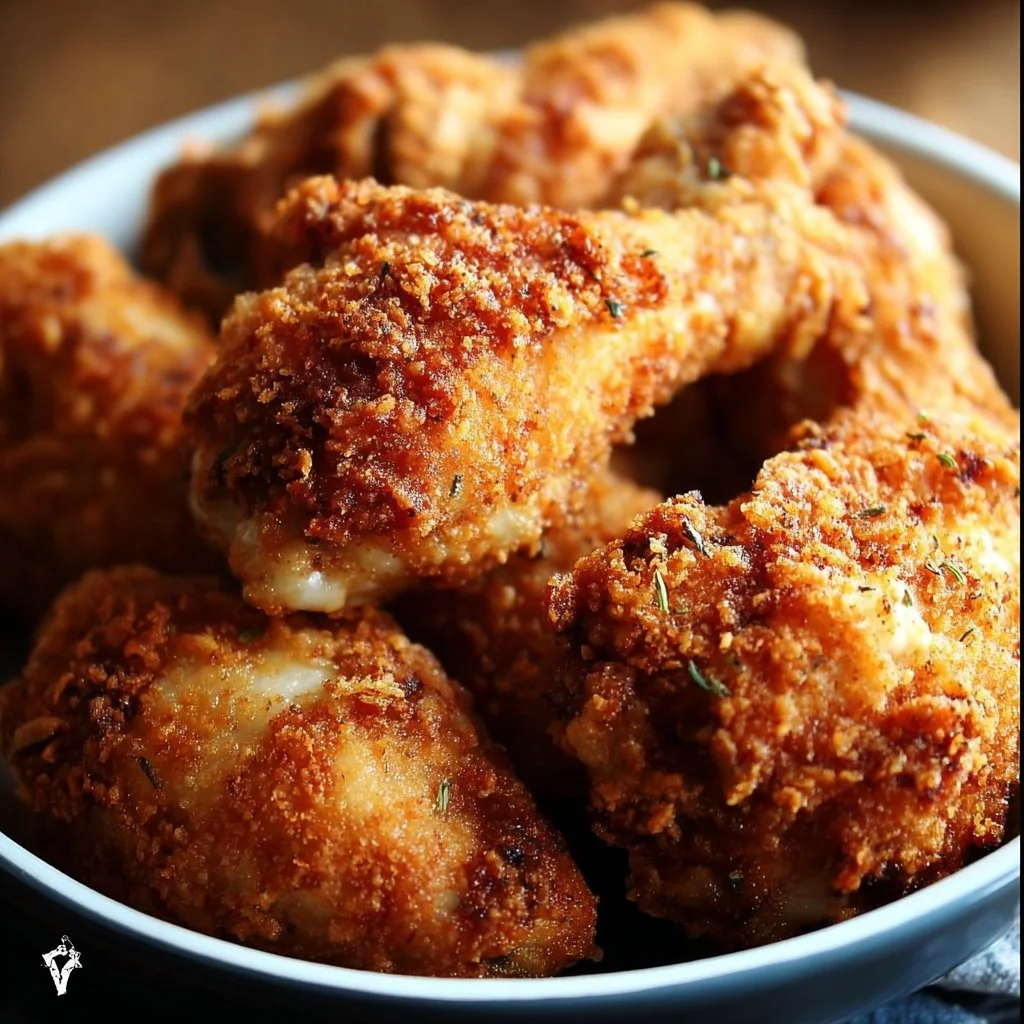 Juicy buttermilk fried chicken served with sides, golden and crispy.