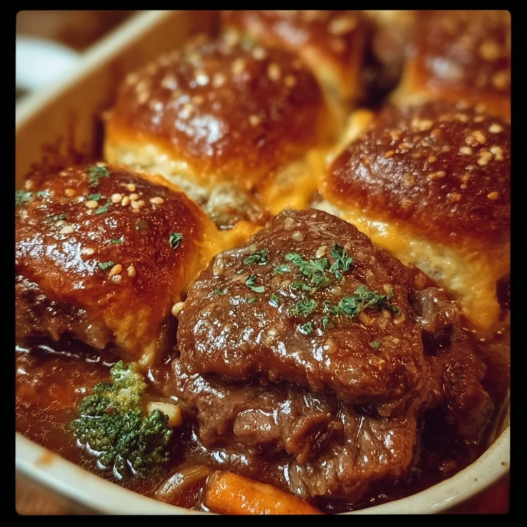 Delicious and savory beef dish served with fresh herbs and vegetables