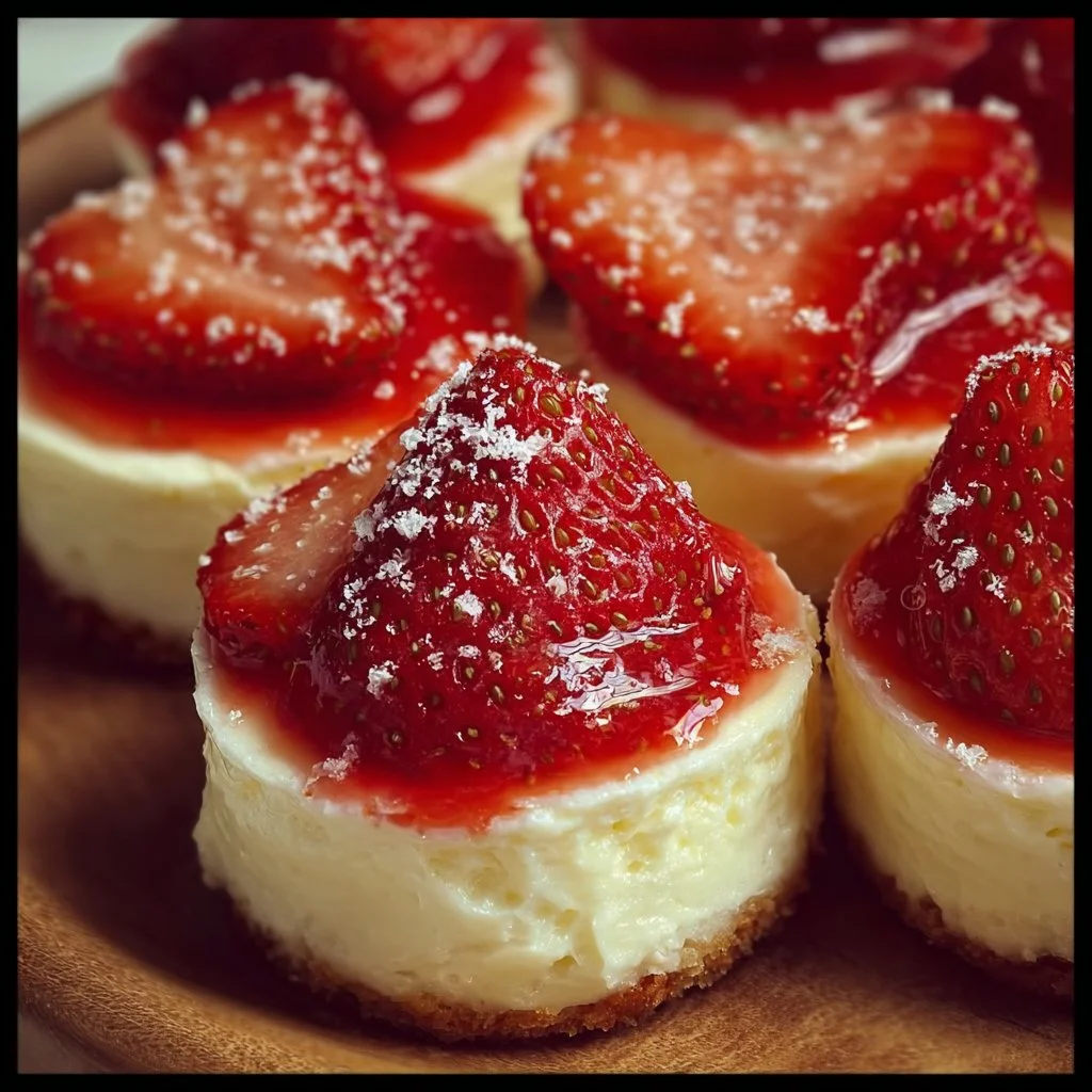Cheesecake deviled strawberries topped with cream and graham cracker crumbs