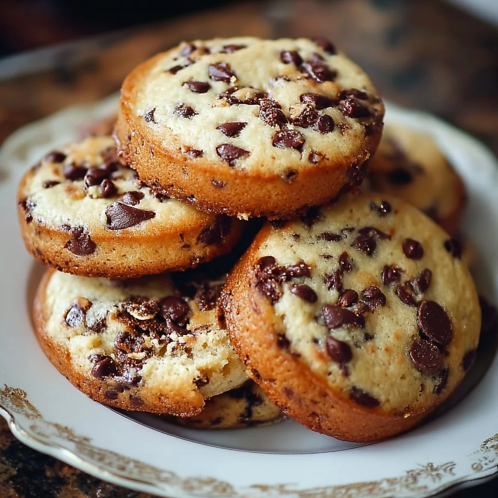 Delicious chocolate chip cheesecake cookies with gooey chocolate and creamy filling