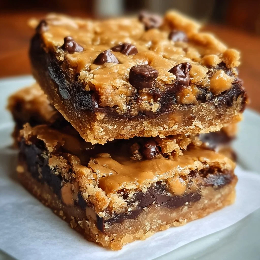 Delicious Chubby Hubby Bars with chocolate, peanut butter, and pretzels