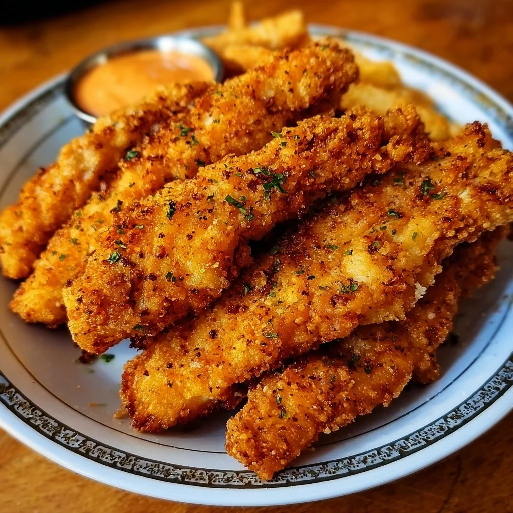 Delicious and creamy Crack Chicken Tenders ready to serve.
