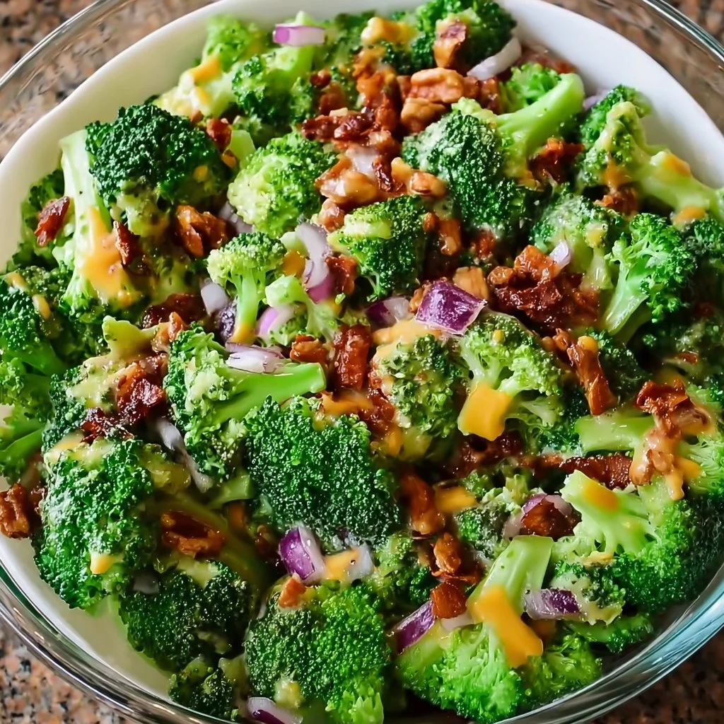 Delicious and colorful Broccoli Salad Supreme with fresh ingredients.