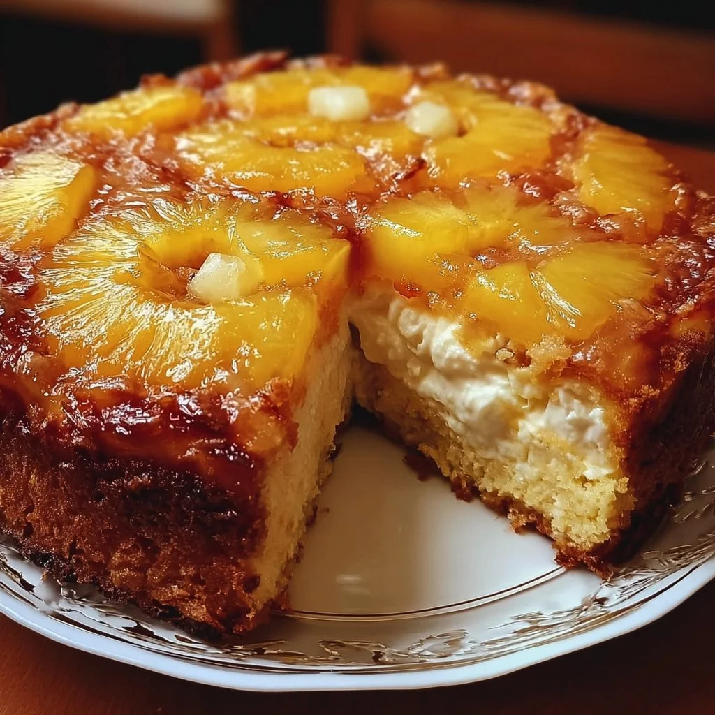 Juicy Pineapple Heaven Cake with fresh pineapple and creamy frosting
