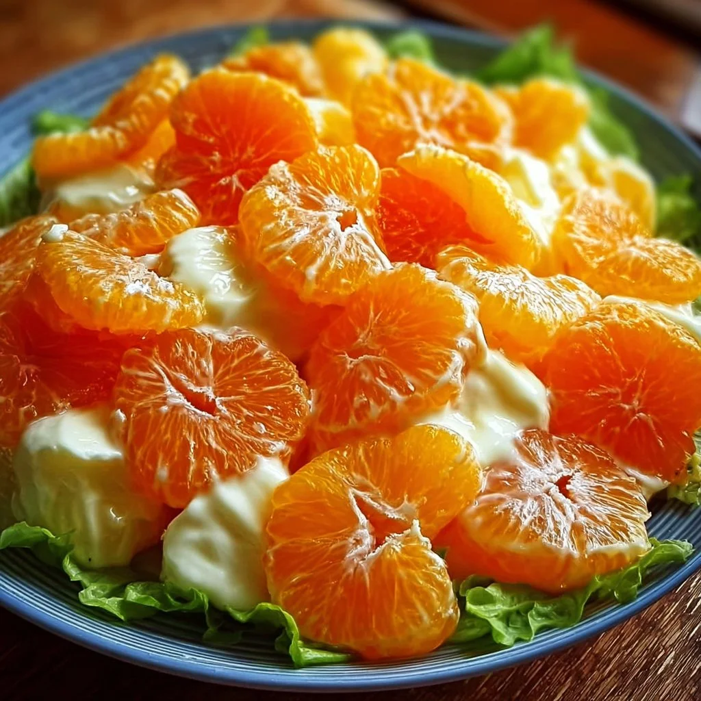 Delicious Mandarin Orange Salad with vibrant citrus and fresh greens