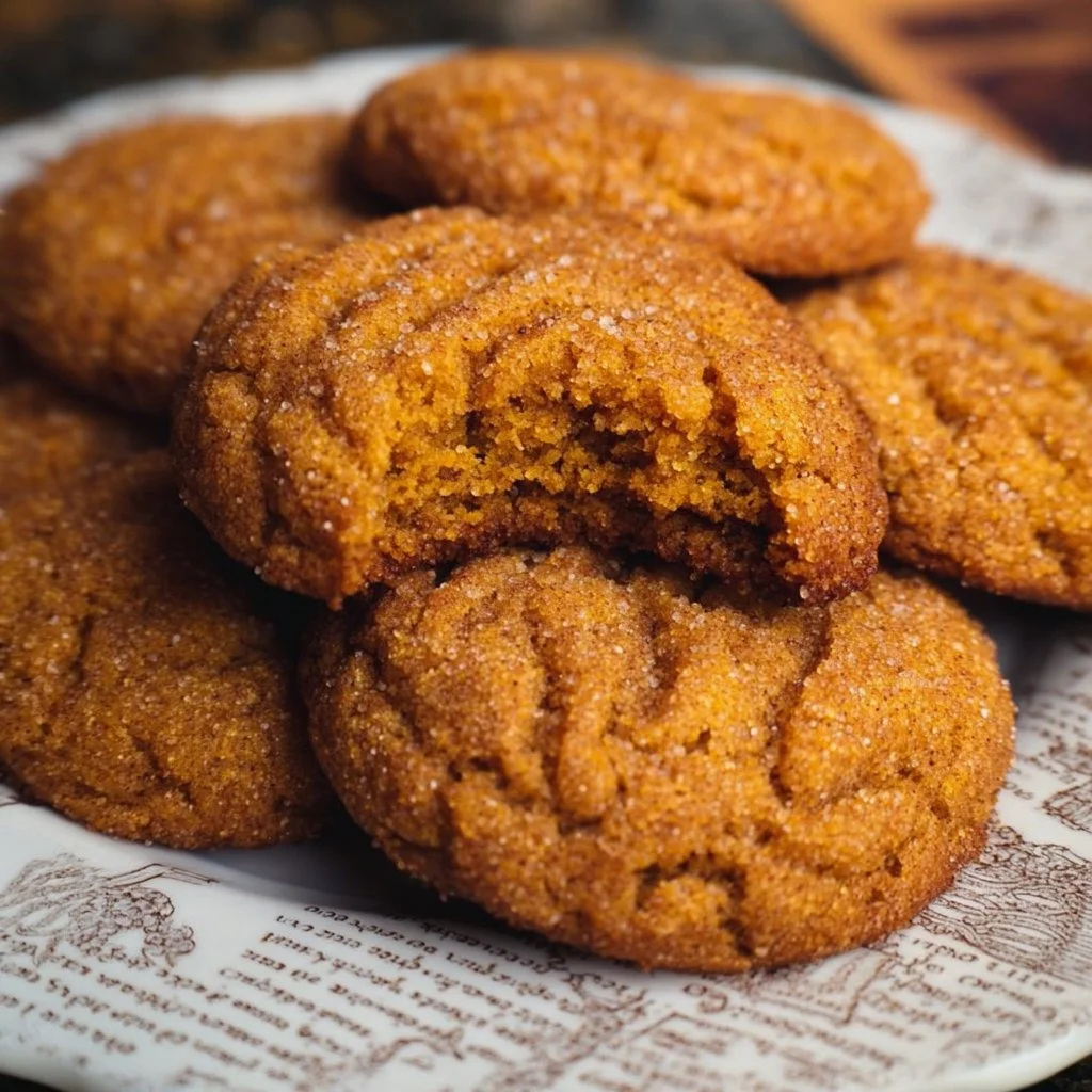 Delicious pumpkin spice cookies fresh out of the oven