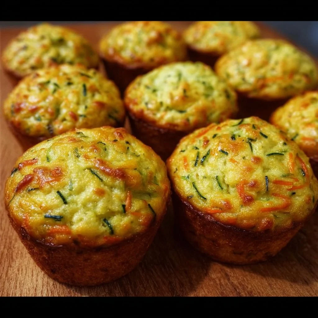 Zucchini Potato Carrot and Cheese Muffins fresh out of the oven
