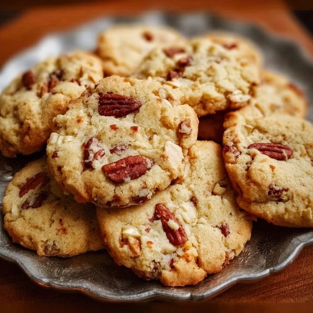 Delicious homemade Butter Pecan Cookies with pecans and a buttery texture.