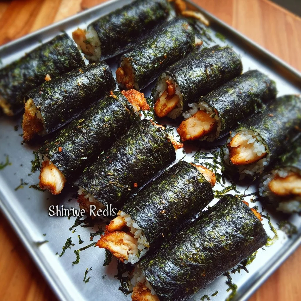 Delicious Chicken Seaweed Rolls wrapped in nutritious seaweed