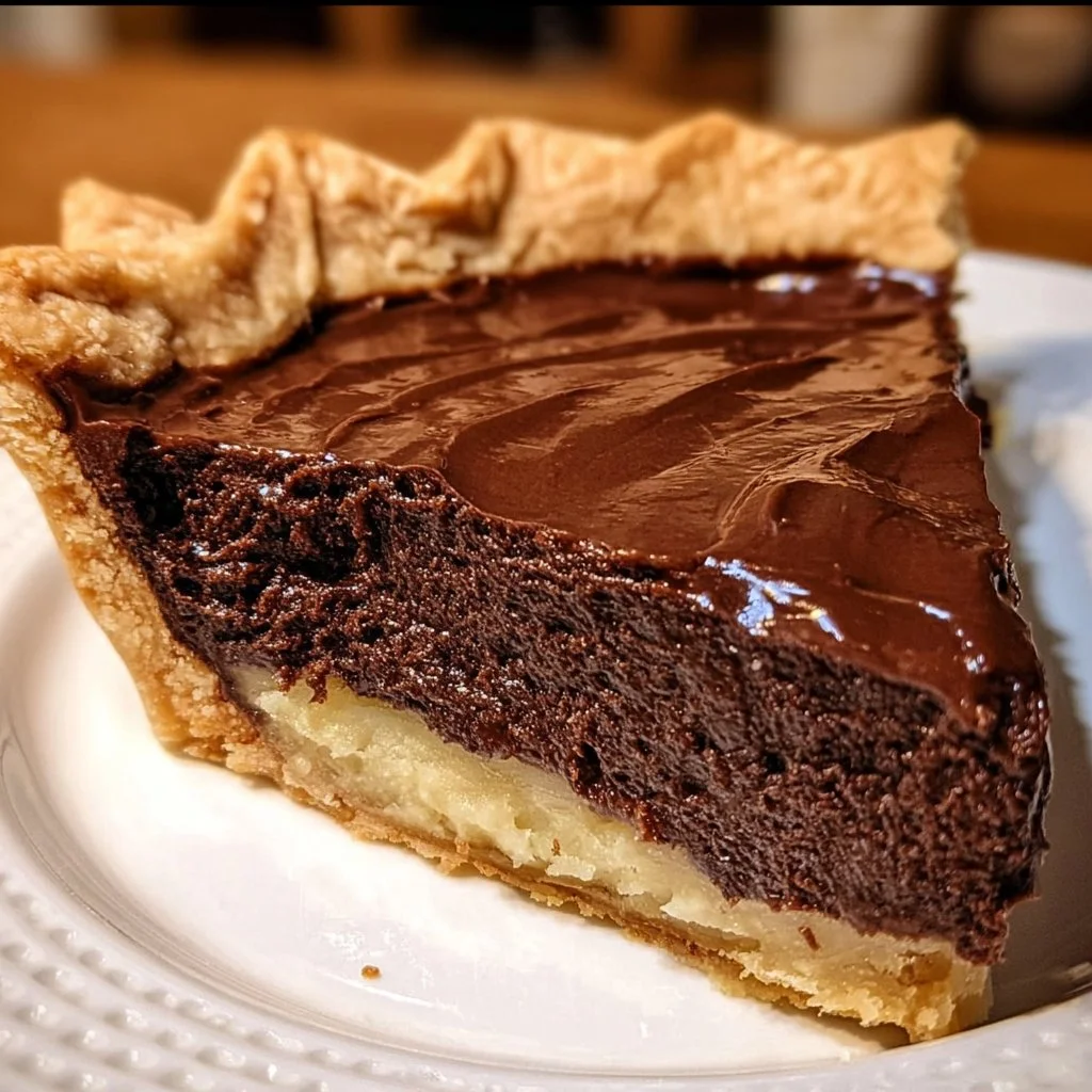 Delicious old fashioned chocolate pie with a rich, creamy filling